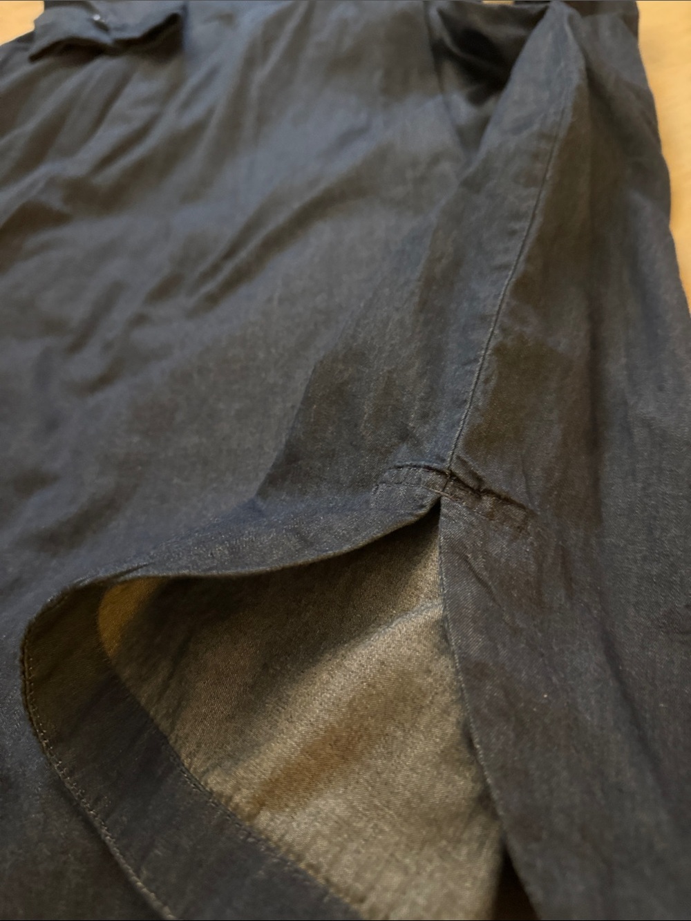Muji Navy Blue Long Sleeve Midi Dress - Picture 5 of 12